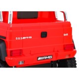 JOKO Elektrické autíčko Mercedes G63 4x4, penové kolesá, kožené sedadlo, červené