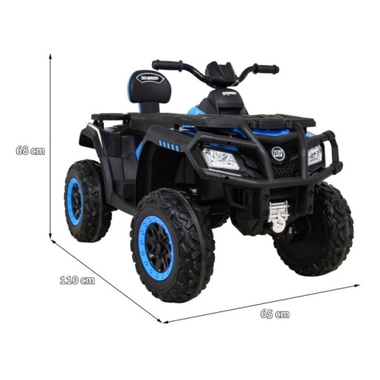 JOKO Elektrická Štvorkolka XT-Speed 4x4 - 4x80W, Penové kolesá, Rádio, Kožené sedadlo, Nosnosť 59kg, modrá