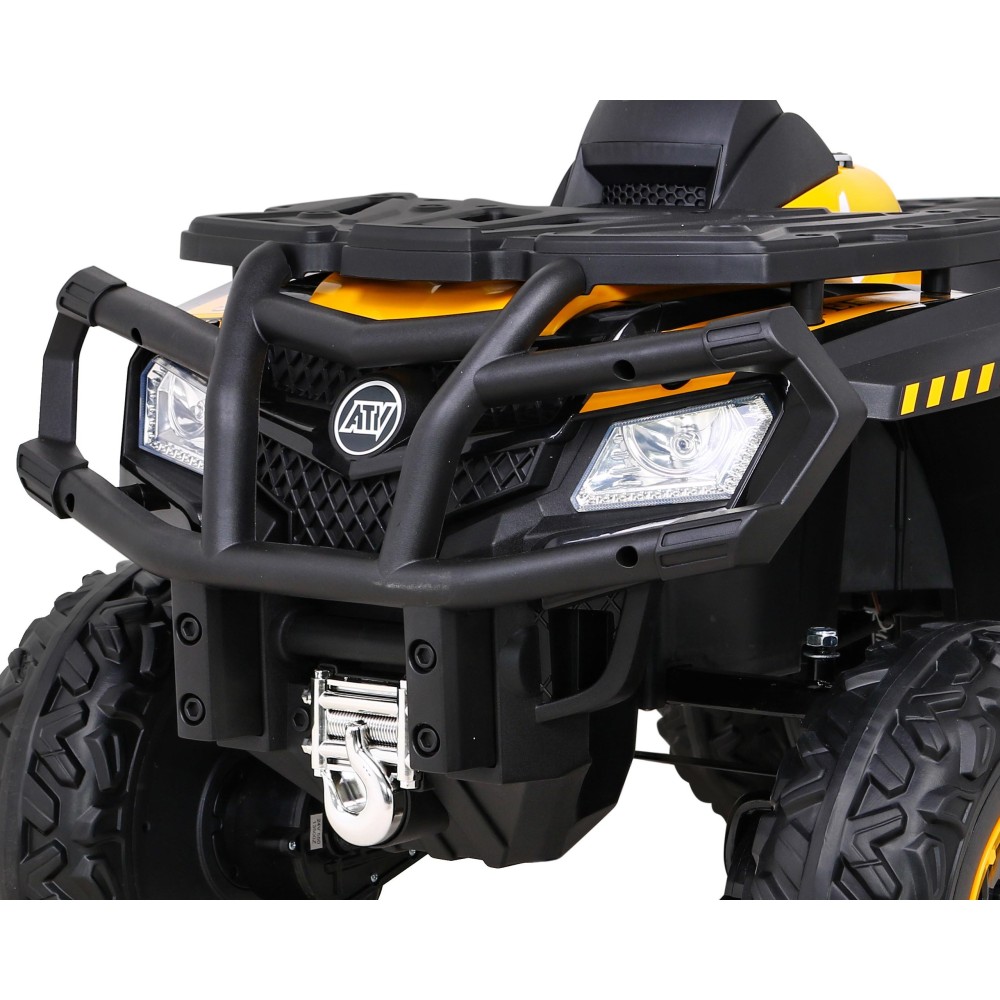JOKO Elektrická Štvorkolka XT-Speed 4x4 - 4x80W, Penové kolesá, Rádio, Kožené sedadlo, Nosnosť 59kg, žltá