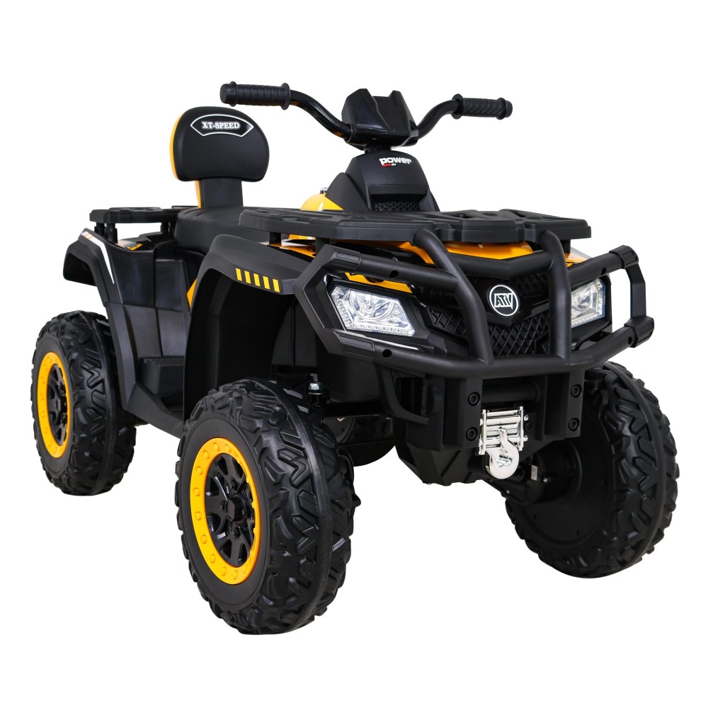 JOKO Elektrická Štvorkolka XT-Speed 4x4 - 4x80W, Penové kolesá, Rádio, Kožené sedadlo, Nosnosť 59kg, žltá
