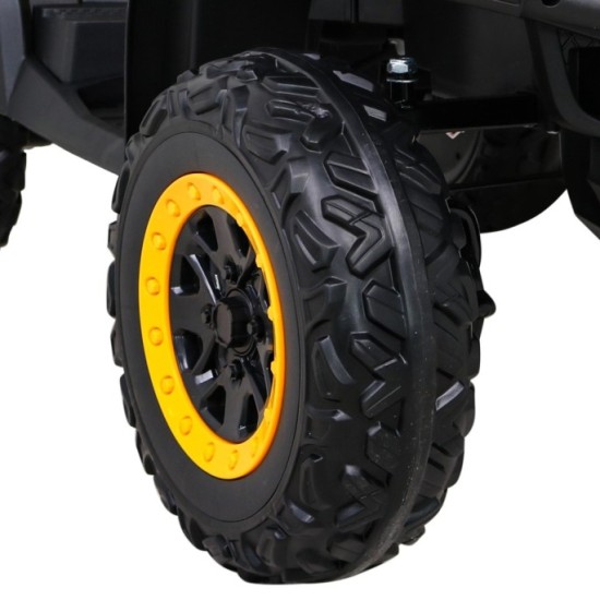 JOKO Elektrická Štvorkolka XT-Speed 4x4 - 4x80W, Penové kolesá, Rádio, Kožené sedadlo, Nosnosť 59kg, žltá