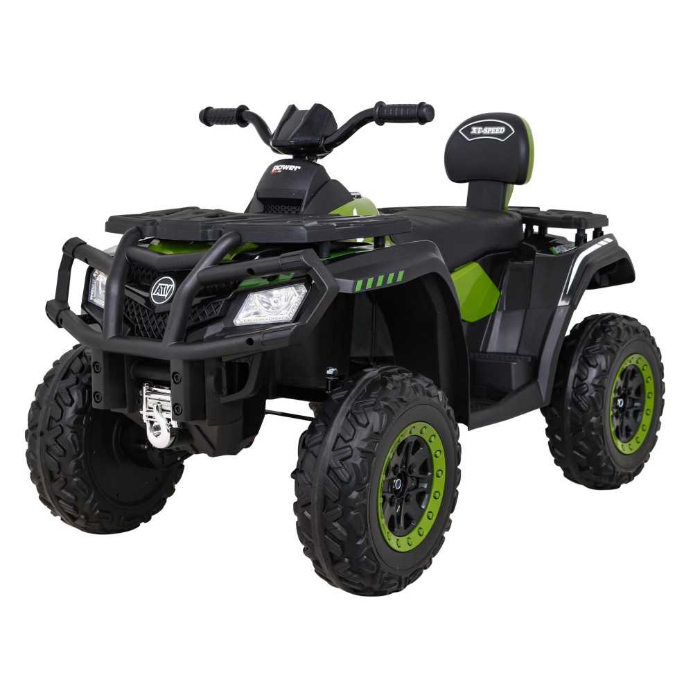 JOKO Elektrická Štvorkolka XT-Speed 4x4 - 4x80W, Penové kolesá, Rádio, Kožené sedadlo, Nosnosť 59kg, zelená