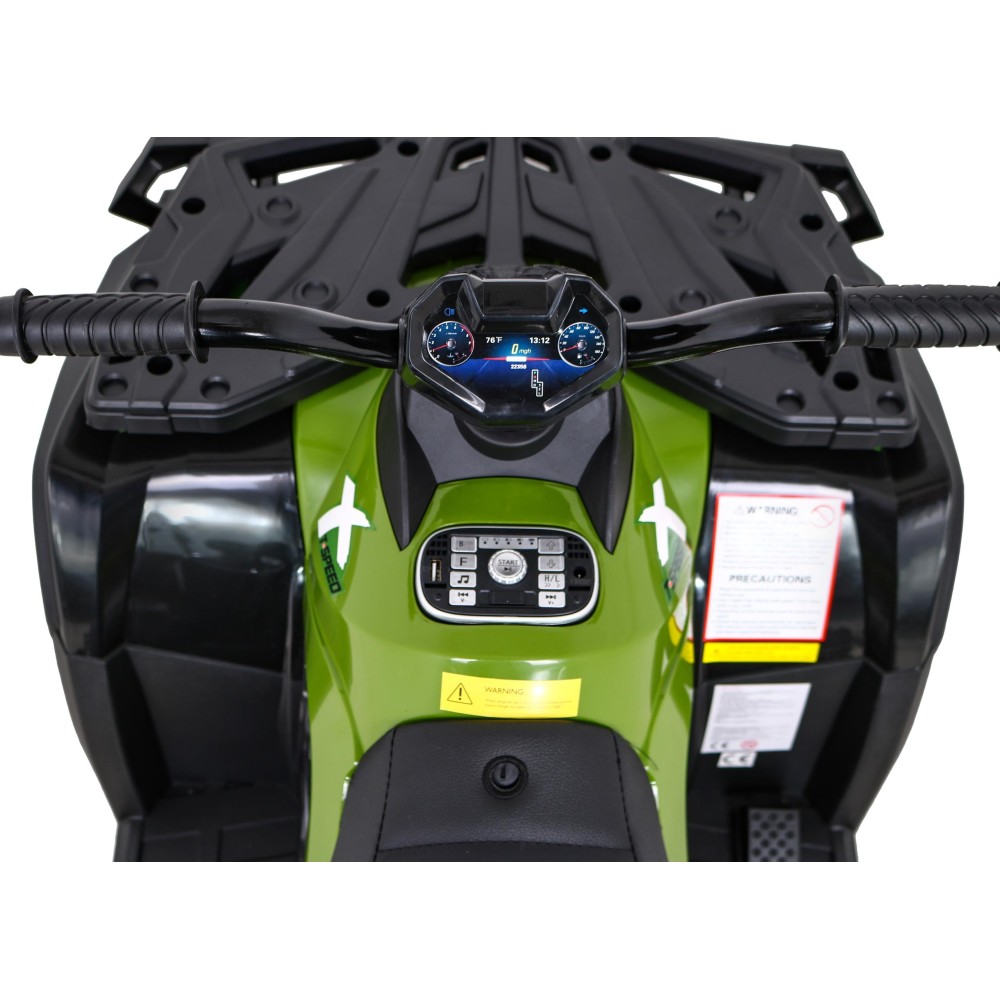 JOKO Elektrická Štvorkolka XT-Speed 4x4 - 4x80W, Penové kolesá, Rádio, Kožené sedadlo, Nosnosť 59kg, zelená