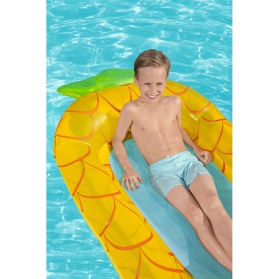 Bestway 43644 Nafukovací Matrac so Sieťovaným Dnom Ananás 186x112cm, žltý