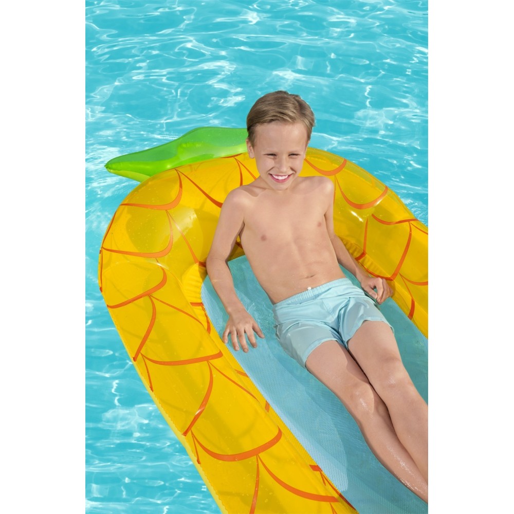 Bestway 43644 Nafukovací Matrac so Sieťovaným Dnom Ananás 186x112cm, žltý