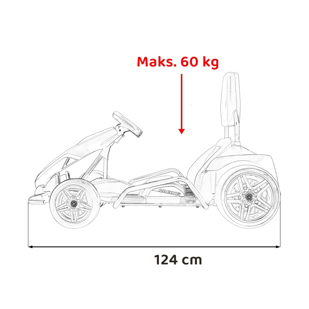 JOKO Elektrická Motokára Buggy Fast 3 Drift, Funkcia Drift, nosnosť 60kg, FM rádio, plynový aj brzdový pedál, biela