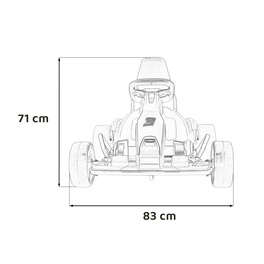 JOKO Elektrická Motokára Buggy Fast 3 Drift, Funkcia Drift, nosnosť 60kg, FM rádio, plynový aj brzdový pedál, biela