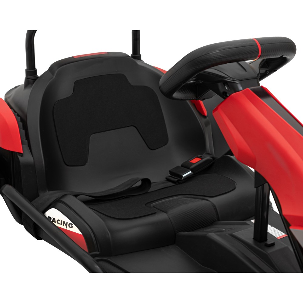 JOKO Elektrická Motokára Buggy Fast 3 Drift, Funkcia Drift, nosnosť 60kg, FM rádio, plynový aj brzdový pedál, červená