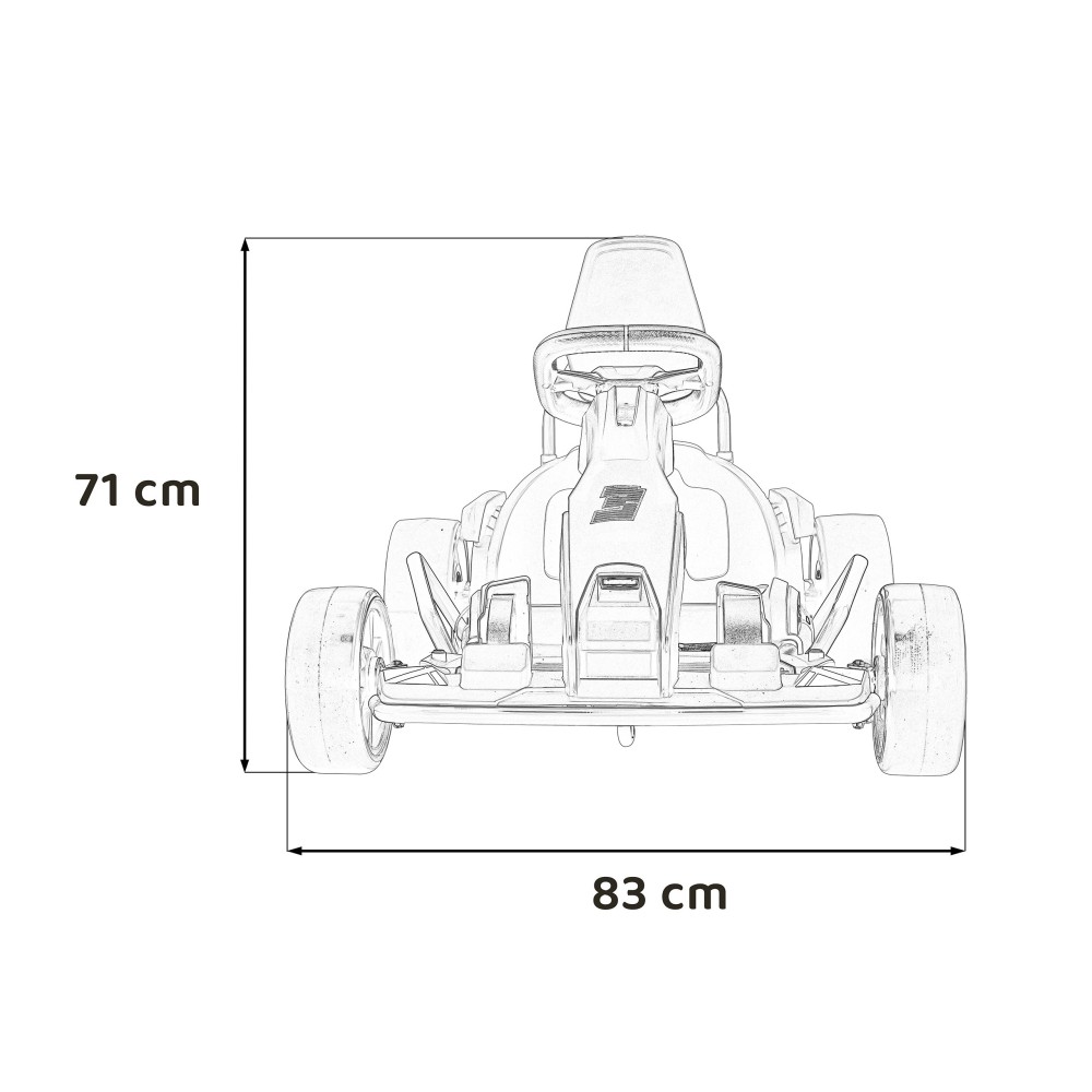 JOKO Elektrická Motokára Buggy Fast 3 Drift, Funkcia Drift, nosnosť 60kg, FM rádio, plynový aj brzdový pedál, červená