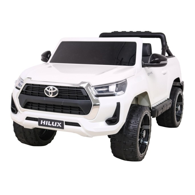 JOKO Elektrické autíčko TOYOTA Hillux 4x4, kožené sedadlo, penové kolesá, FM rádio, biele