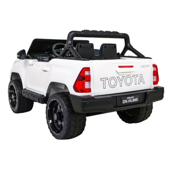 JOKO Elektrické autíčko TOYOTA Hillux 4x4, kožené sedadlo, penové kolesá, FM rádio, biele