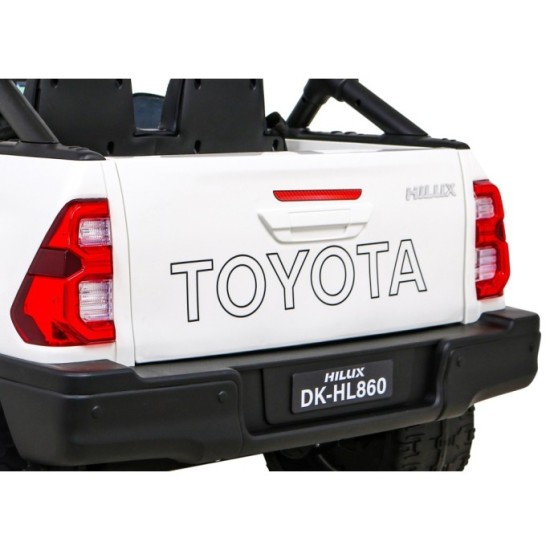 JOKO Elektrické autíčko TOYOTA Hillux 4x4, kožené sedadlo, penové kolesá, FM rádio, biele