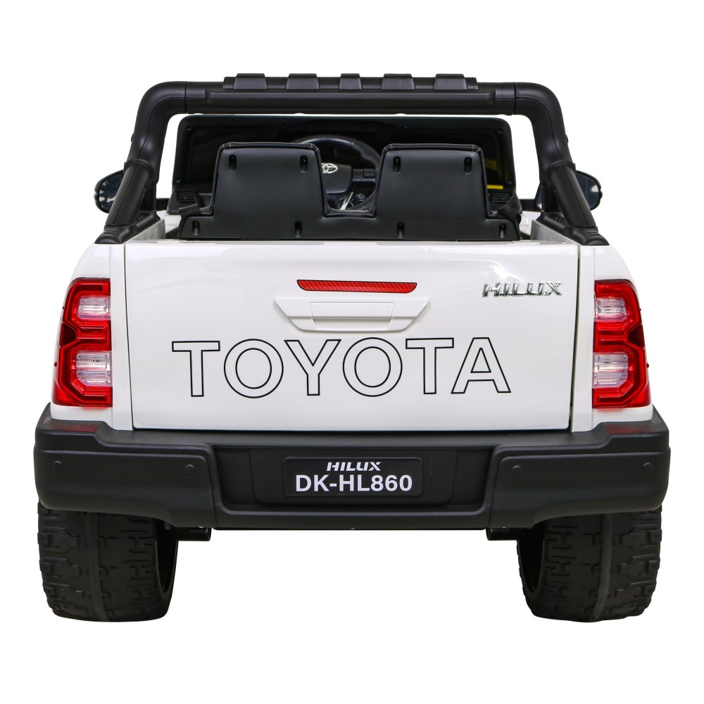 JOKO Elektrické autíčko TOYOTA Hillux 4x4, kožené sedadlo, penové kolesá, FM rádio, biele