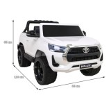 JOKO Elektrické autíčko TOYOTA Hillux 4x4, kožené sedadlo, penové kolesá, FM rádio, biele