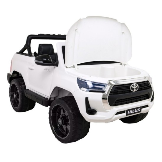 JOKO Elektrické autíčko TOYOTA Hillux 4x4, kožené sedadlo, penové kolesá, FM rádio, biele