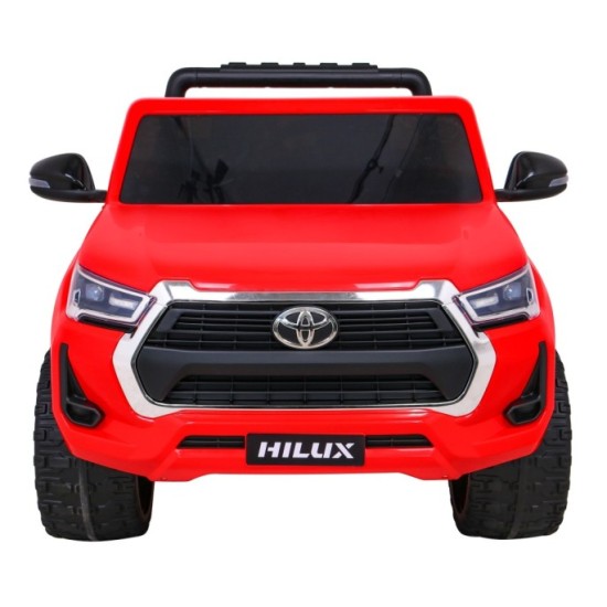 JOKO Elektrické autíčko TOYOTA Hillux 4x4, kožené sedadlo, penové kolesá, FM rádio, červené