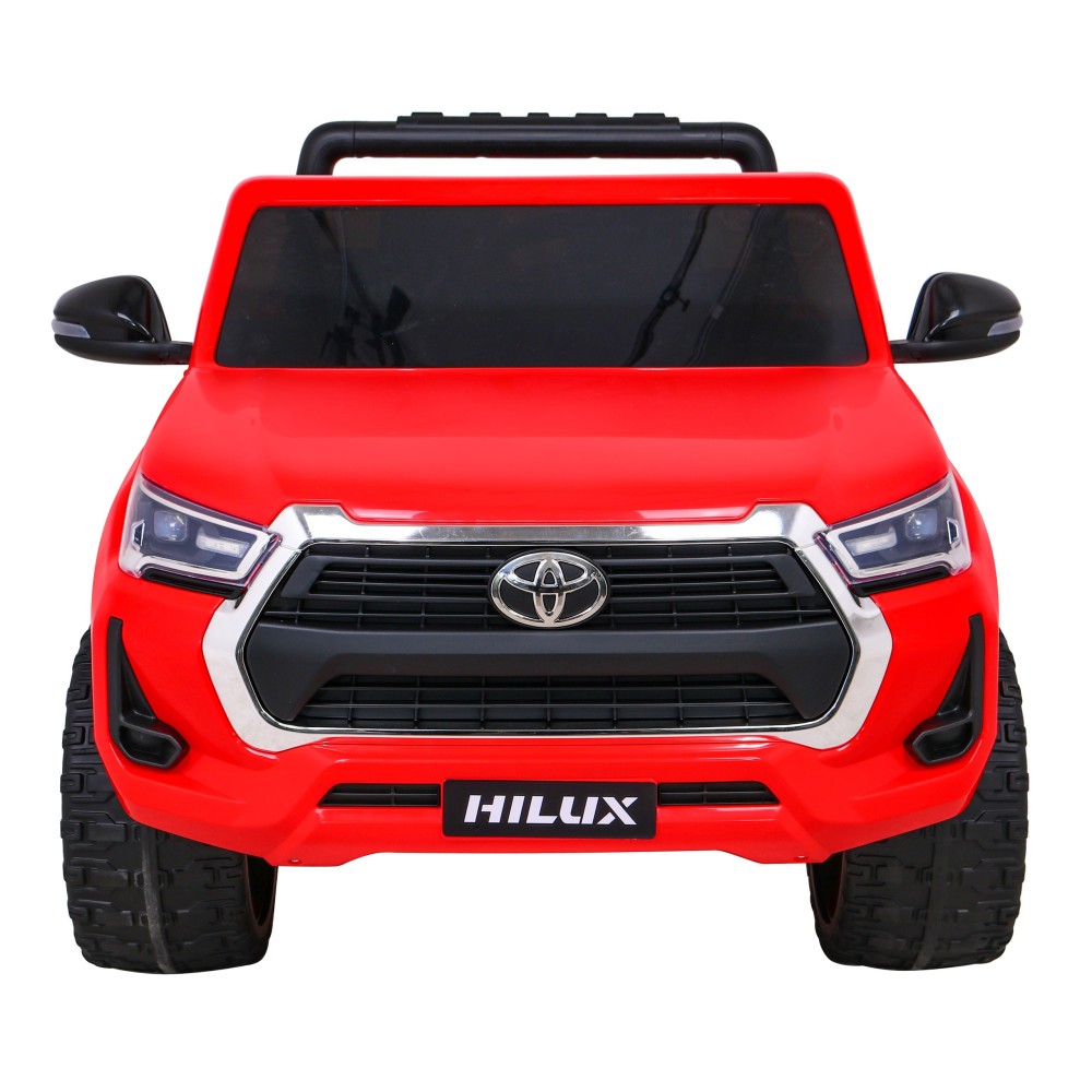 JOKO Elektrické autíčko TOYOTA Hillux 4x4, kožené sedadlo, penové kolesá, FM rádio, červené