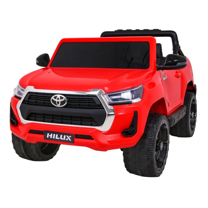 JOKO Elektrické autíčko TOYOTA Hillux 4x4, kožené sedadlo, penové kolesá, FM rádio, červené