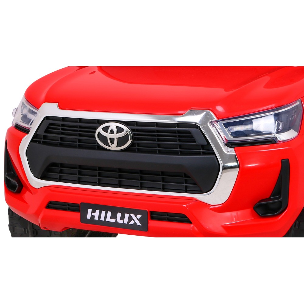JOKO Elektrické autíčko TOYOTA Hillux 4x4, kožené sedadlo, penové kolesá, FM rádio, červené