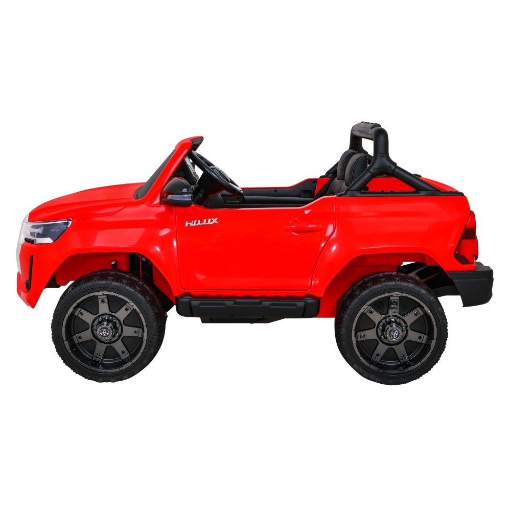 JOKO Elektrické autíčko TOYOTA Hillux 4x4, kožené sedadlo, penové kolesá, FM rádio, červené