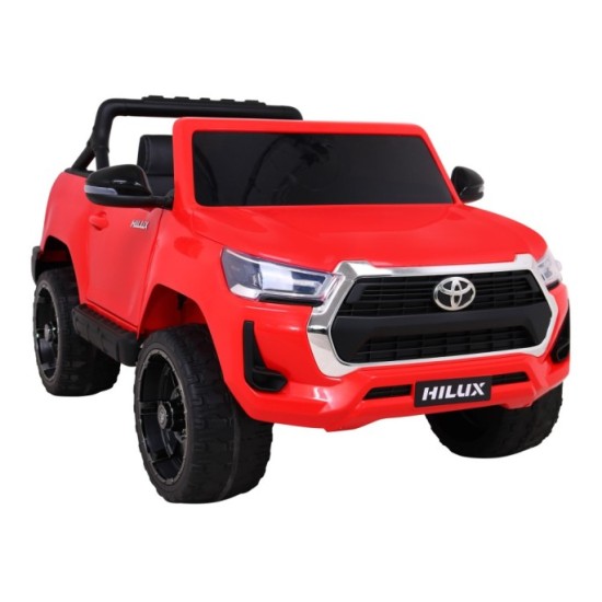 JOKO Elektrické autíčko TOYOTA Hillux 4x4, kožené sedadlo, penové kolesá, FM rádio, červené