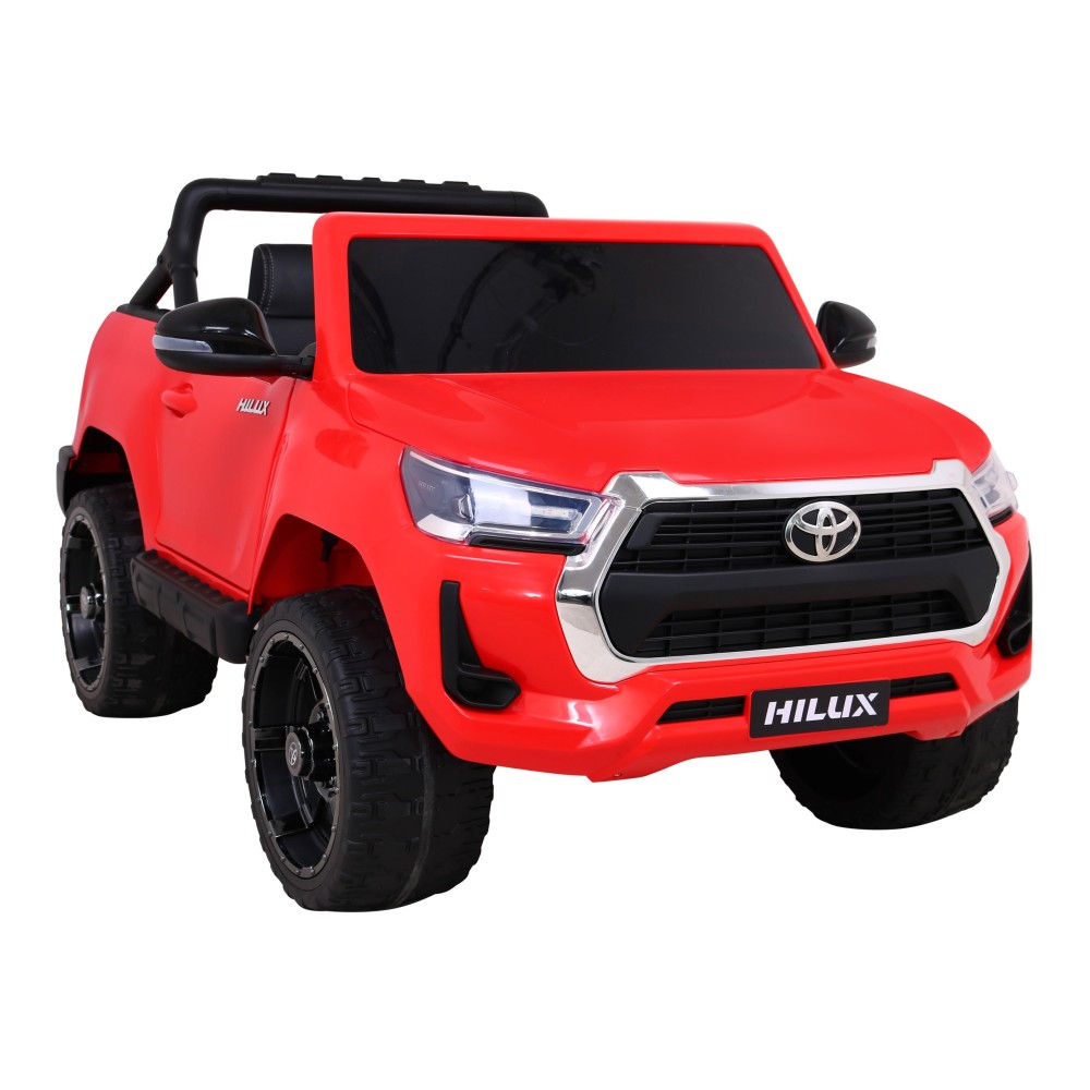 JOKO Elektrické autíčko TOYOTA Hillux 4x4, kožené sedadlo, penové kolesá, FM rádio, červené