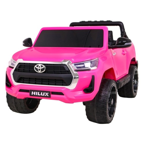 JOKO Elektrické autíčko TOYOTA Hillux 4x4, kožené sedadlo, penové kolesá, FM rádio, ružové