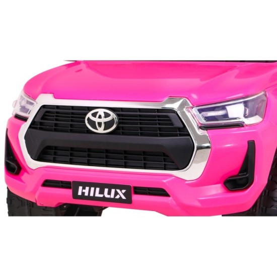 JOKO Elektrické autíčko TOYOTA Hillux 4x4, kožené sedadlo, penové kolesá, FM rádio, ružové