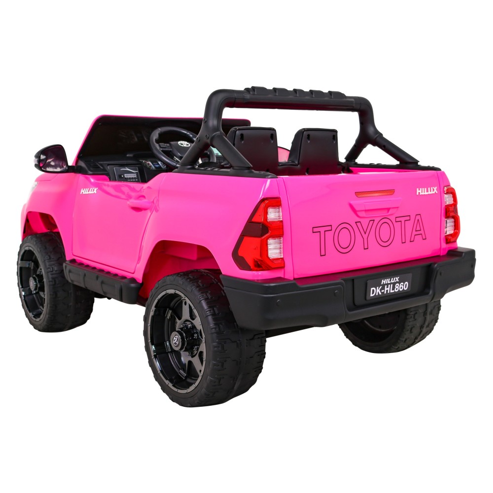 JOKO Elektrické autíčko TOYOTA Hillux 4x4, kožené sedadlo, penové kolesá, FM rádio, ružové