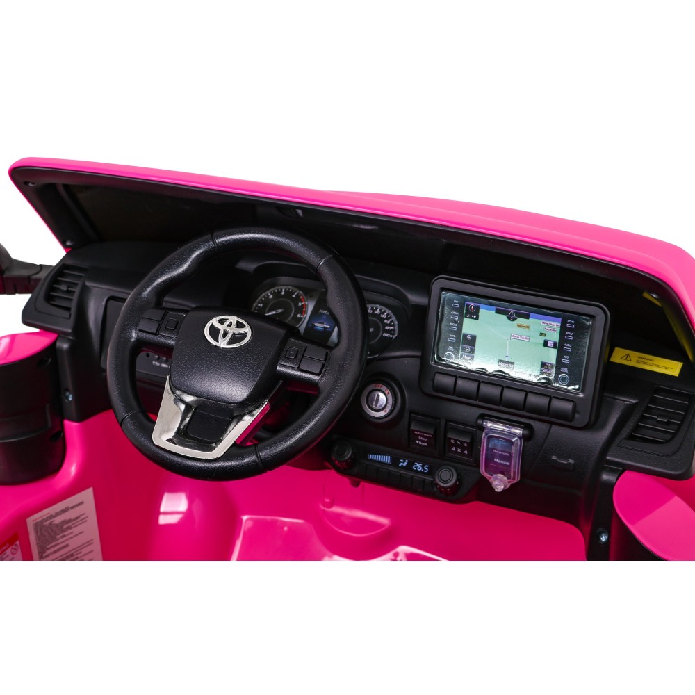 JOKO Elektrické autíčko TOYOTA Hillux 4x4, kožené sedadlo, penové kolesá, FM rádio, ružové