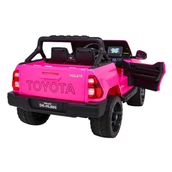 JOKO Elektrické autíčko TOYOTA Hillux 4x4, kožené sedadlo, penové kolesá, FM rádio, ružové