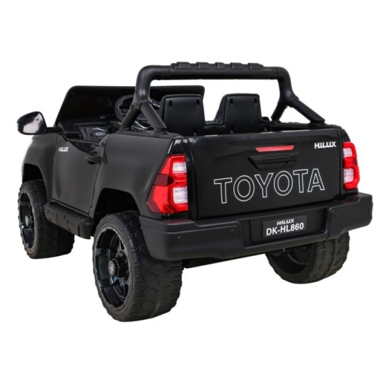 JOKO Elektrické autíčko TOYOTA Hillux 4x4, kožené sedadlo, penové kolesá, FM rádio, čierne