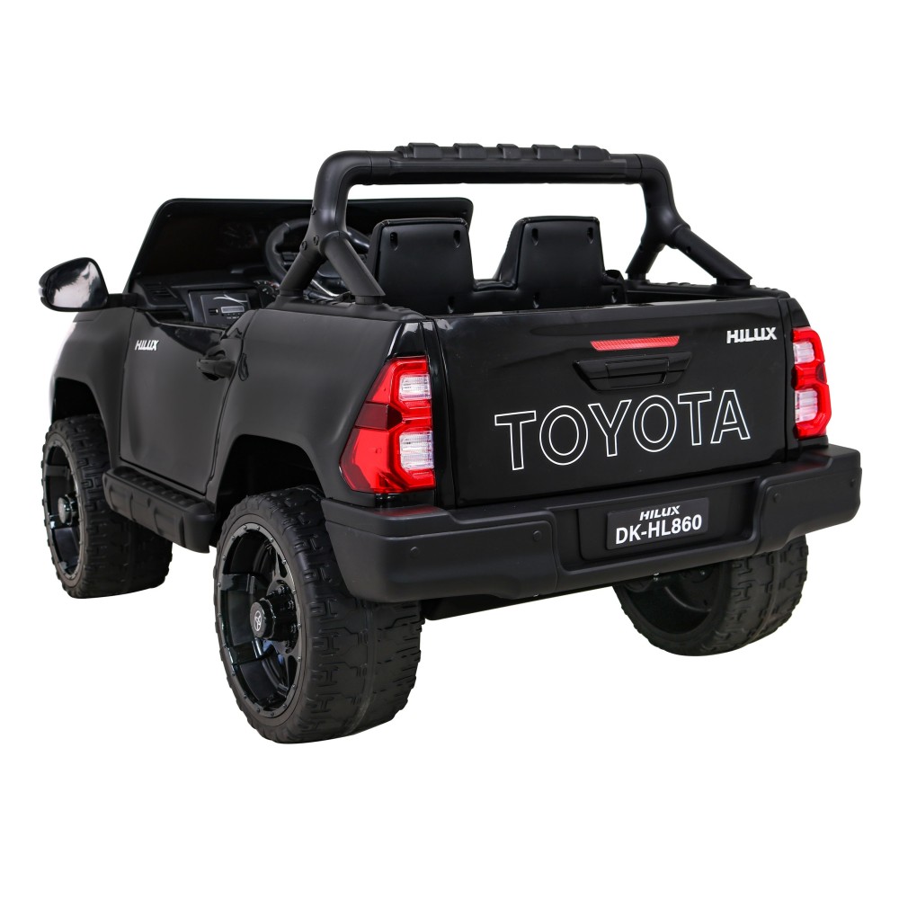 JOKO Elektrické autíčko TOYOTA Hillux 4x4, kožené sedadlo, penové kolesá, FM rádio, čierne