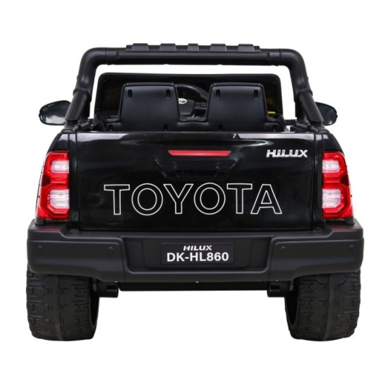 JOKO Elektrické autíčko TOYOTA Hillux 4x4, kožené sedadlo, penové kolesá, FM rádio, čierne