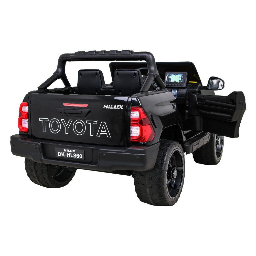 JOKO Elektrické autíčko TOYOTA Hillux 4x4, kožené sedadlo, penové kolesá, FM rádio, čierne