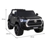 JOKO Elektrické autíčko TOYOTA Hillux 4x4, kožené sedadlo, penové kolesá, FM rádio, čierne