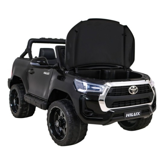 JOKO Elektrické autíčko TOYOTA Hillux 4x4, kožené sedadlo, penové kolesá, FM rádio, čierne