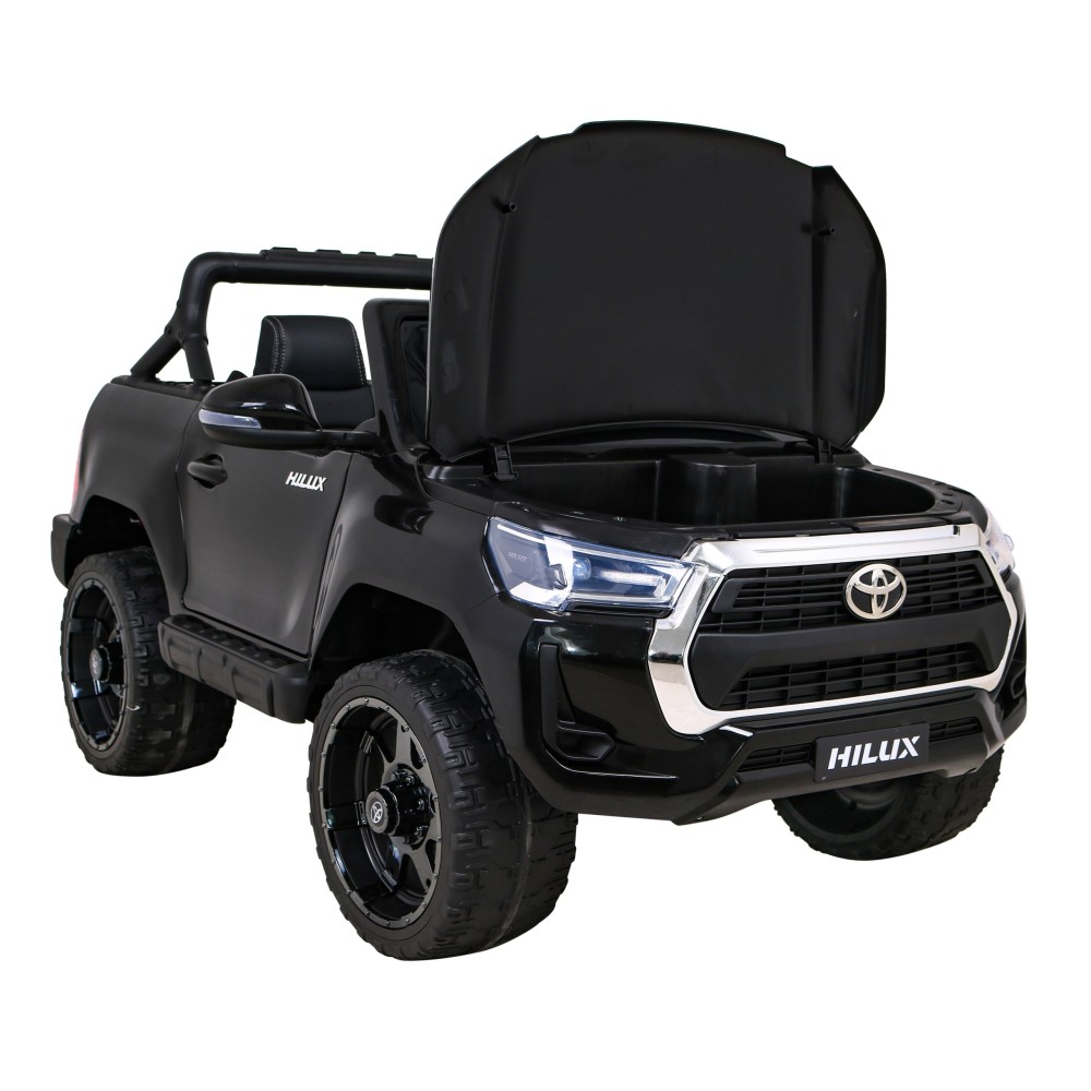 JOKO Elektrické autíčko TOYOTA Hillux 4x4, kožené sedadlo, penové kolesá, FM rádio, čierne