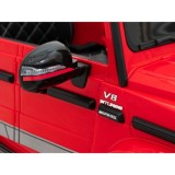 JOKO Elektrické autíčko Mercedes-Benz G63 AMG, penové kolesá, kožené sedadlo, červené