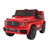 JOKO Elektrické autíčko Mercedes-Benz G63 AMG, penové kolesá, kožené sedadlo, červené