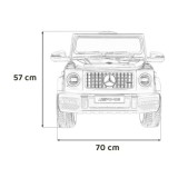 JOKO Elektrické autíčko Mercedes-Benz G63 AMG, penové kolesá, kožené sedadlo, biele
