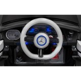 JOKO Elektrické autíčko Mercedes Benz AMG EQA, penové kolesá, kožené sedadlo, čierne
