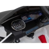 JOKO Elektrické autíčko Mercedes Benz AMG EQA, penové kolesá, kožené sedadlo, biele