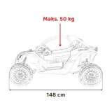 JOKO Elektrické Autíčko Buggy Maverick Turbo RR 4x200W, Dvojmiestne Kožené sedadlo, Nosnosť 50kg, FM Rádio, Penové kolesá, MP3,