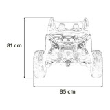 JOKO Elektrické Autíčko Buggy Maverick Turbo RR 4x200W, Dvojmiestne Kožené sedadlo, Nosnosť 50kg, FM Rádio, Penové kolesá, MP3,
