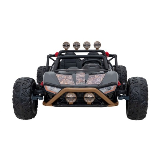 JOKO Veľké Elektrické Autíčko Buggy Racing 5, Dvojmiestne Kožené sedadlo, penové kolesá, 2x200W, nosnosť 50kg, modré