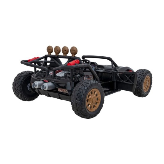 JOKO Veľké Elektrické Autíčko Buggy Racing 5, Dvojmiestne Kožené sedadlo, penové kolesá, 2x200W, nosnosť 50kg, modré