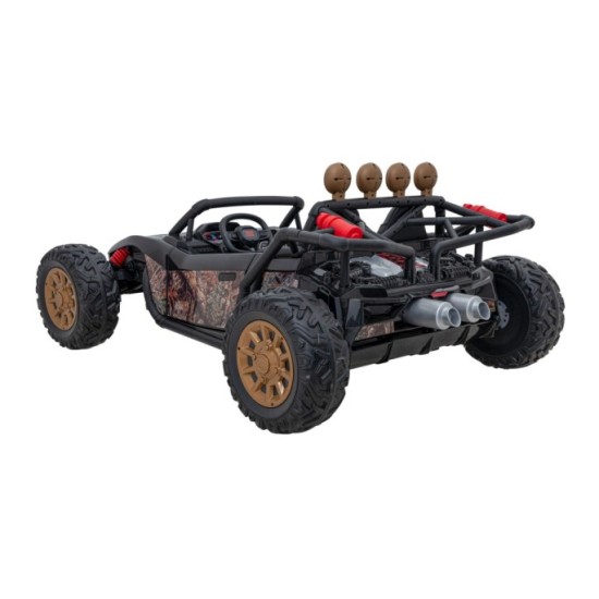 JOKO Veľké Elektrické Autíčko Buggy Racing 5, Dvojmiestne Kožené sedadlo, penové kolesá, 2x200W, nosnosť 50kg, modré