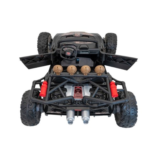 JOKO Veľké Elektrické Autíčko Buggy Racing 5, Dvojmiestne Kožené sedadlo, penové kolesá, 2x200W, nosnosť 50kg, modré