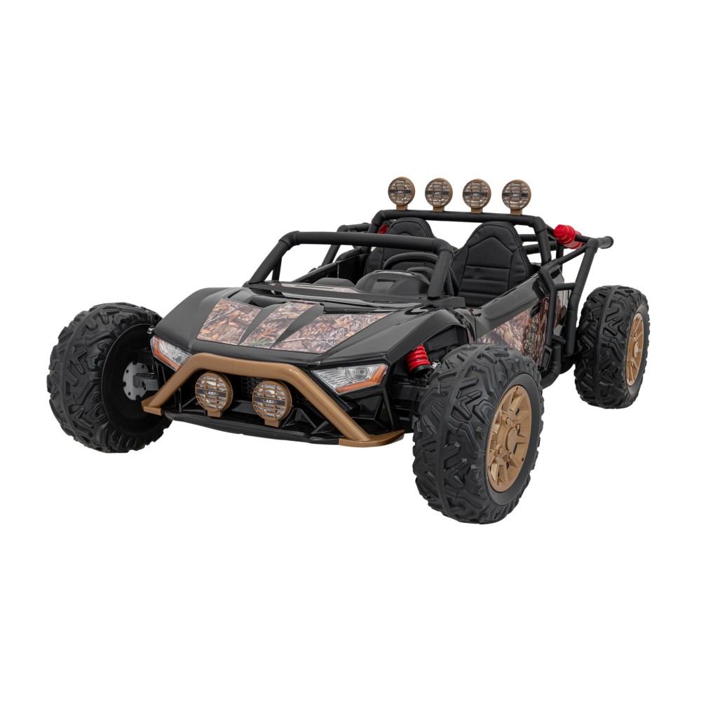JOKO Veľké Elektrické Autíčko Buggy Racing 5, Dvojmiestne Kožené sedadlo, penové kolesá, 2x200W, nosnosť 50kg, modré